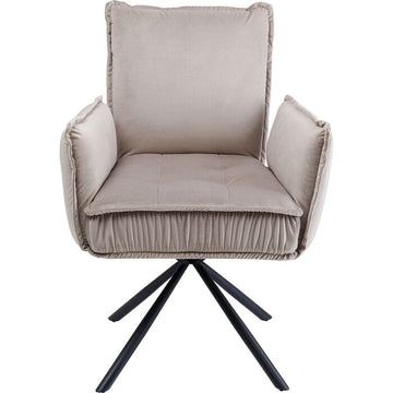 Swivel Chair with Armrest Chelsea Grey