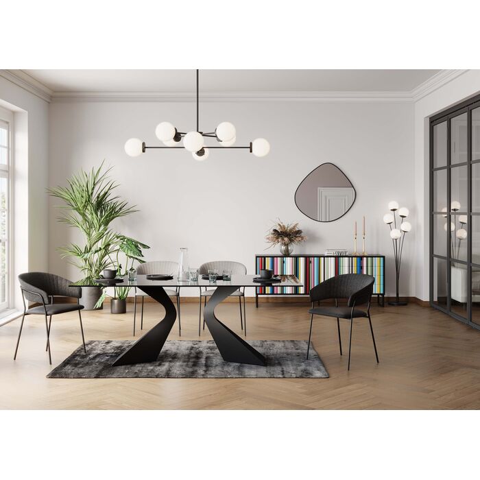 Chair with Armrest Belle Anthracite (2/Set)