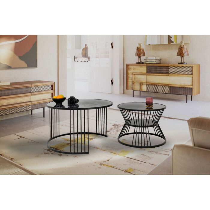 Coffee Table Roma Black (2/Set)