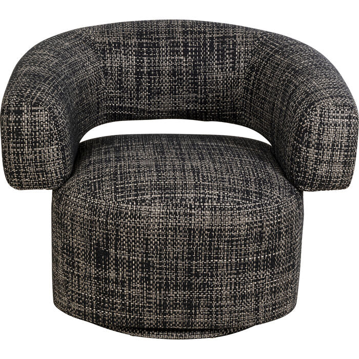 KARE Design Maye Bow Swivel Armchair Grey 70x86x76 cm