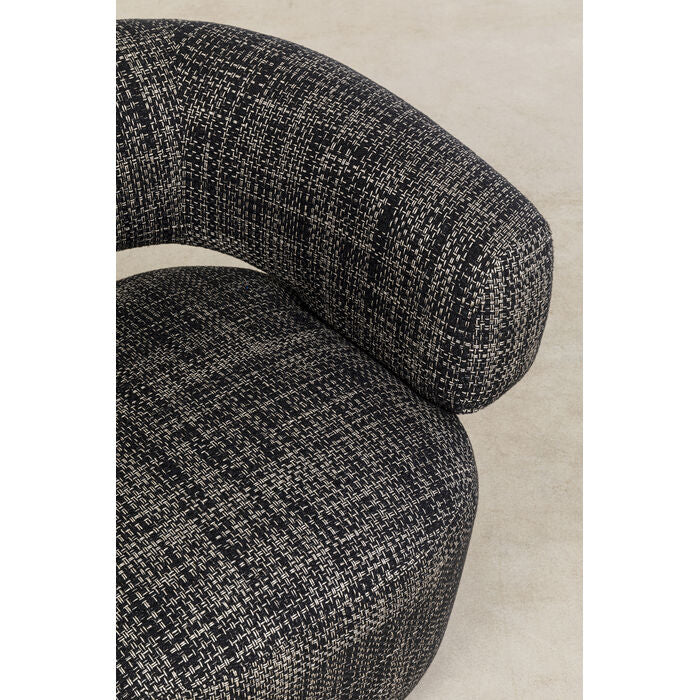 KARE Design Maye Bow Swivel Armchair Grey 70x86x76 cm