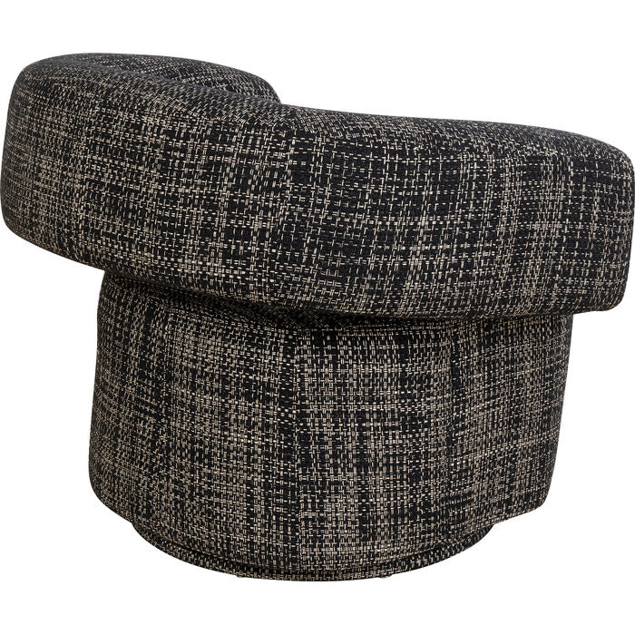 KARE Design Maye Bow Swivel Armchair Grey 70x86x76 cm