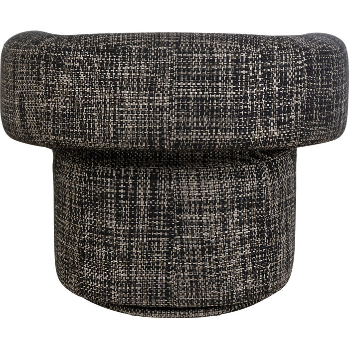 KARE Design Maye Bow Swivel Armchair Grey 70x86x76 cm