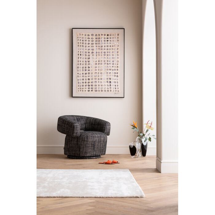 KARE Design Maye Bow Swivel Armchair Grey 70x86x76 cm