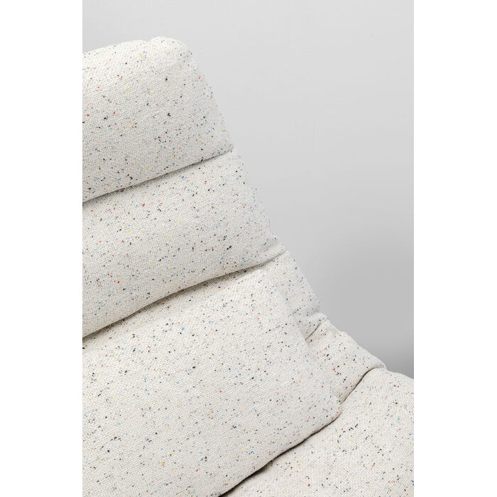 KARE Design Swivel Armchair + Stool Columbia White 87723 90x83x90 cm