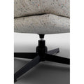 KARE Design Swivel Armchair + Stool Columbia White 87723 90x83x90 cm