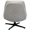 KARE Design Swivel Armchair + Stool Columbia White 87723 90x83x90 cm