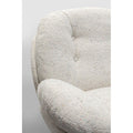 KARE Design Standford Swivel Armchair + Stool White 86x82x85 cm