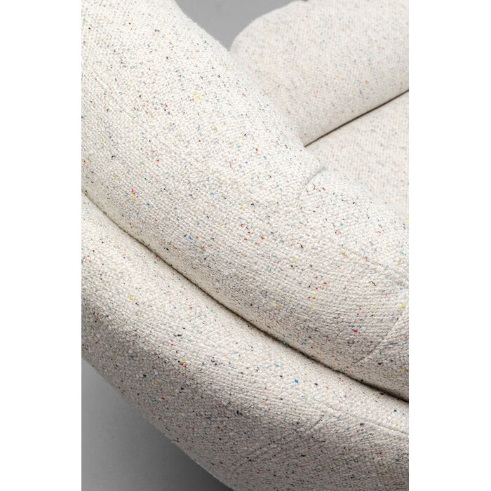 KARE Design Standford Swivel Armchair + Stool White 86x82x85 cm