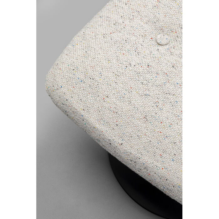 KARE Design Standford Swivel Armchair + Stool White 86x82x85 cm