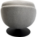 KARE Design Standford Swivel Armchair + Stool White 86x82x85 cm