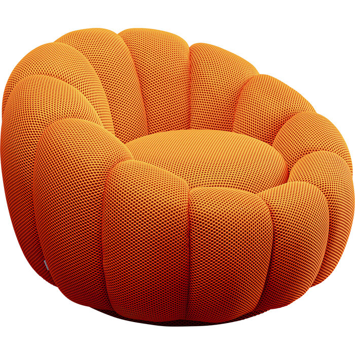 KARE Design Swivel Armchair Peppo Bloom Orange