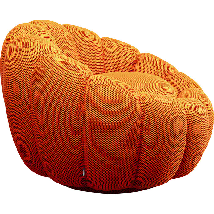KARE Design Swivel Armchair Peppo Bloom Orange