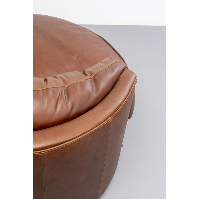 KARE Design Swivel Armchair Music Hall Leather Brown