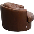 KARE Design Swivel Armchair Music Hall Leather Brown