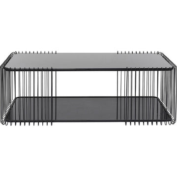 Coffee Table Wire Double Black 120x60cm