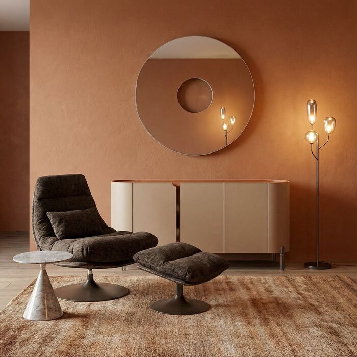 KARE Design Wall Mirror Cleo Oak Ø100cm