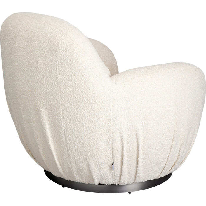 KARE Design Nube Boucle Swivel Armchair Cream 90x88x77 cm