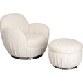 KARE Design Nube Boucle Swivel Armchair Cream 90x88x77 cm