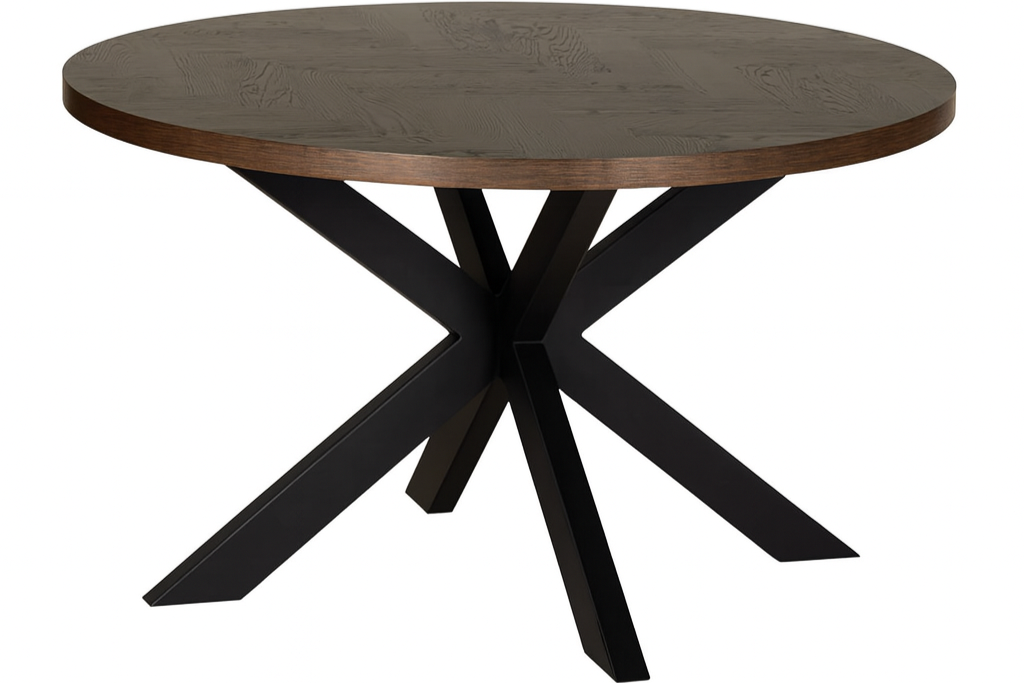 Nate Dining Table Round 1000 Smoked Oak