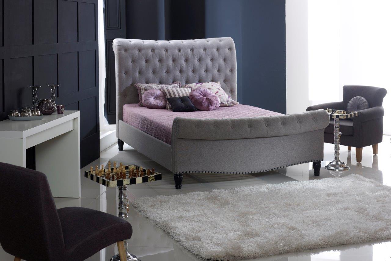 LL Larrisa Grey Marl 5ft Bed Frame
