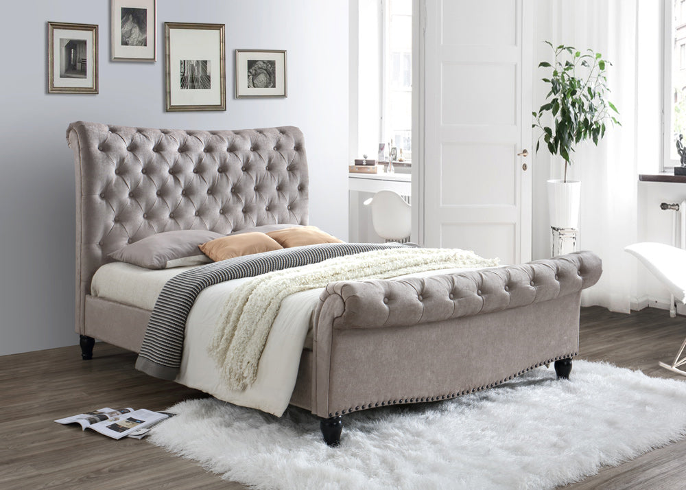 LL Larrisa Mink Velvet 4ft6 Double bed Frame