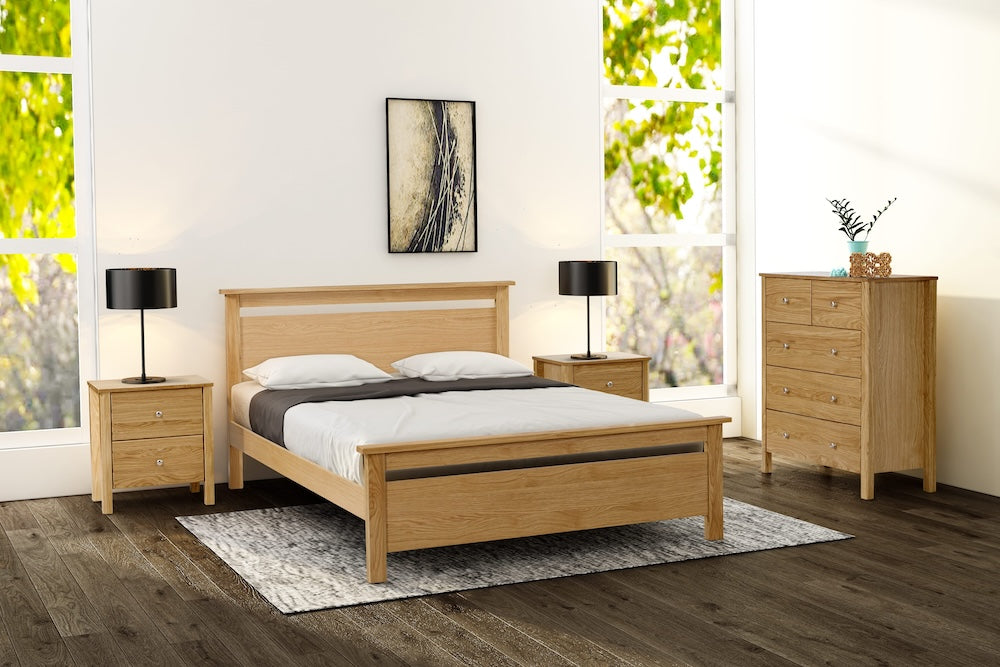 LL Nero Oak 4ft6 Double Bed Frame