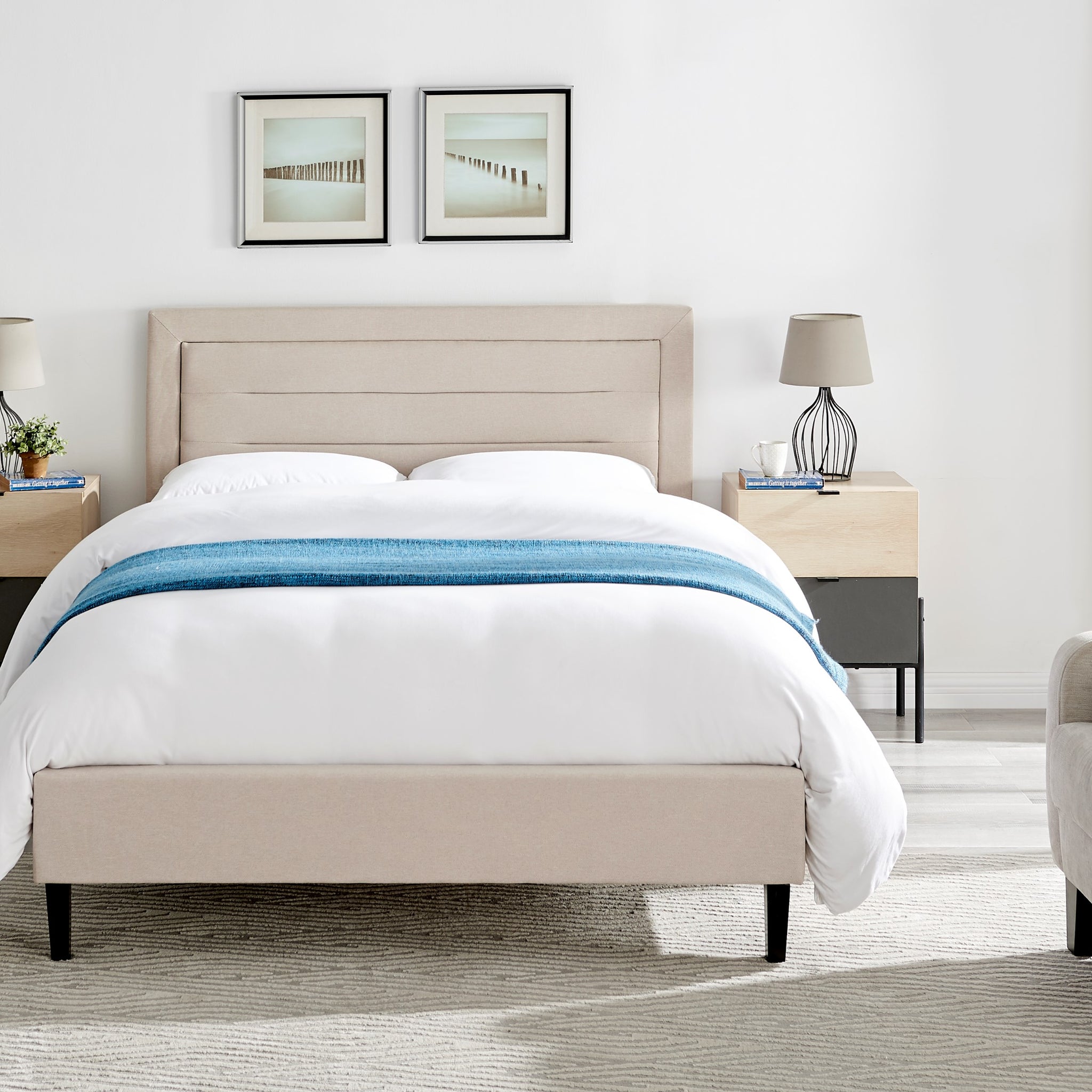 LL Picasso Biscuit 4ft6 Double bed Frame