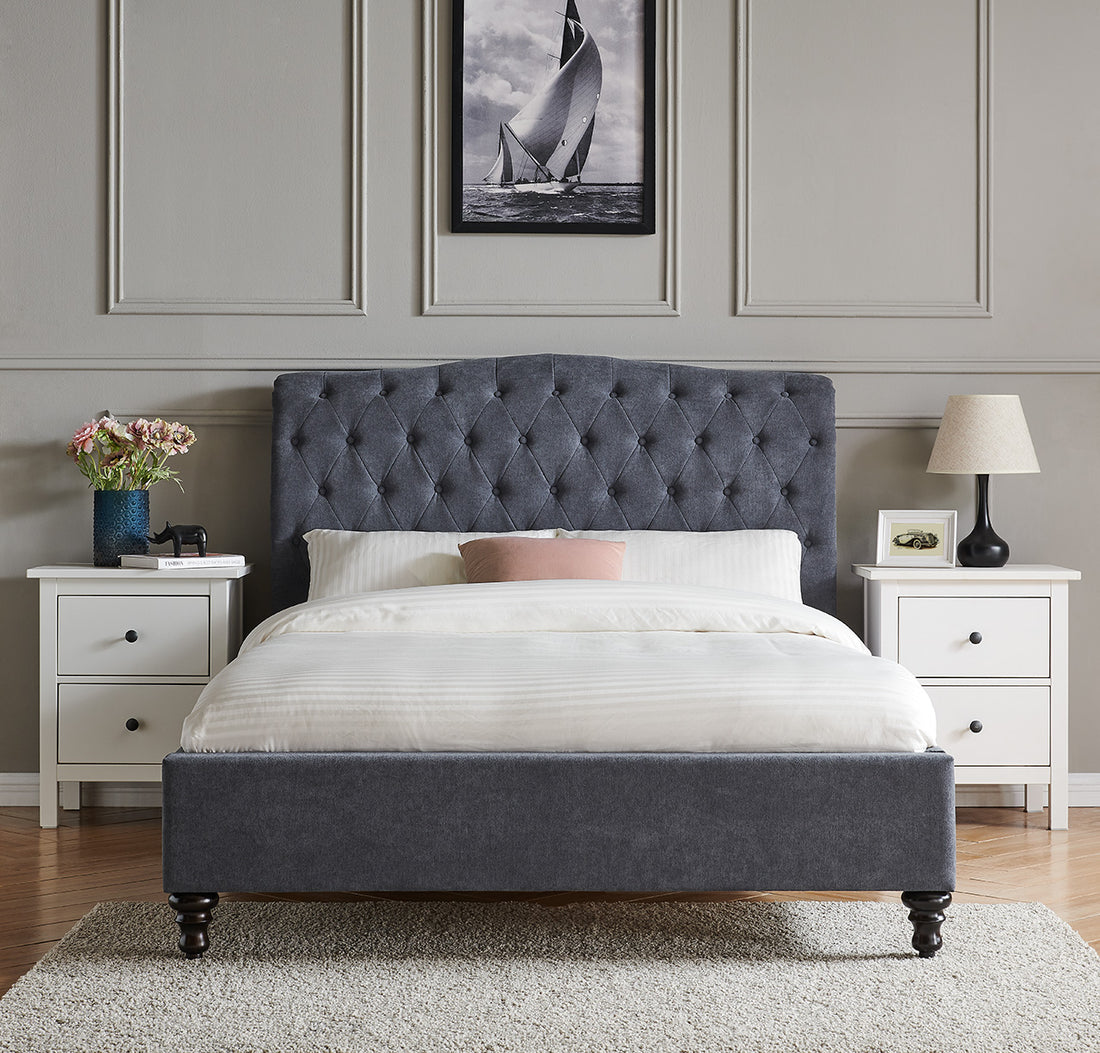LL Rosa Dark Grey 5ft Bed Frame