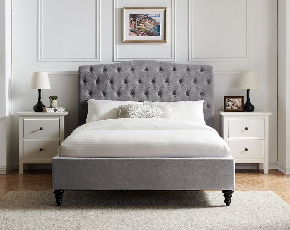 LL Rosa Light Grey 5ft Bed Frame
