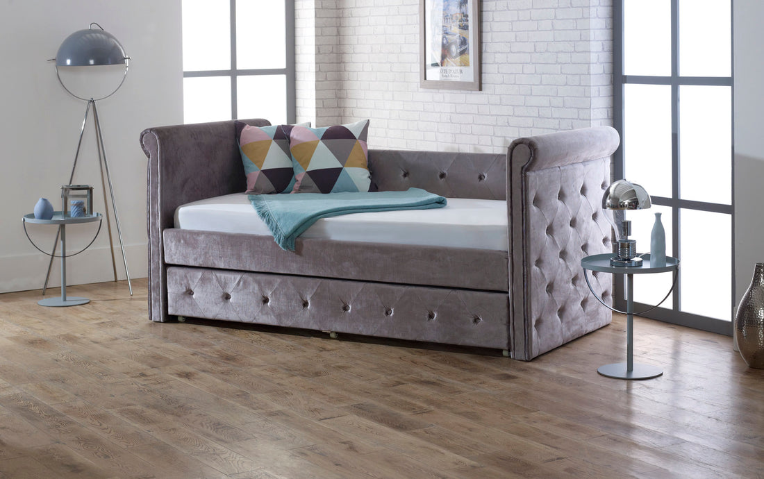 LL Zodiac Silver Velvet 3ft Day Bed