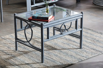 De Dirdam Grey Wash Cane Coffee Table