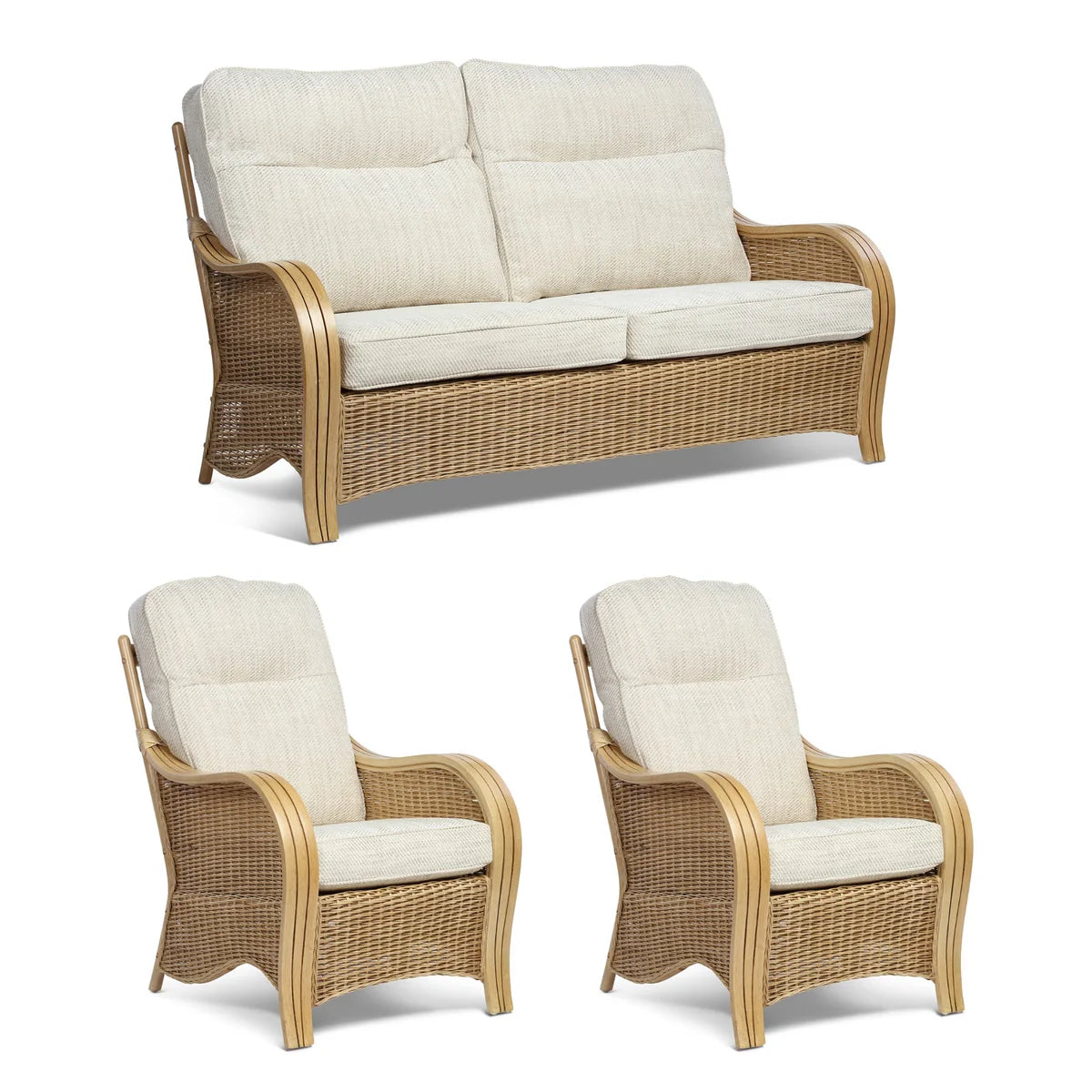 De Nirut Light Oak 3-Seater Suite