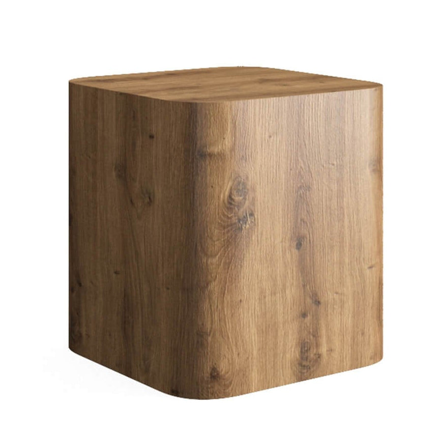 Wooden cube on a white background