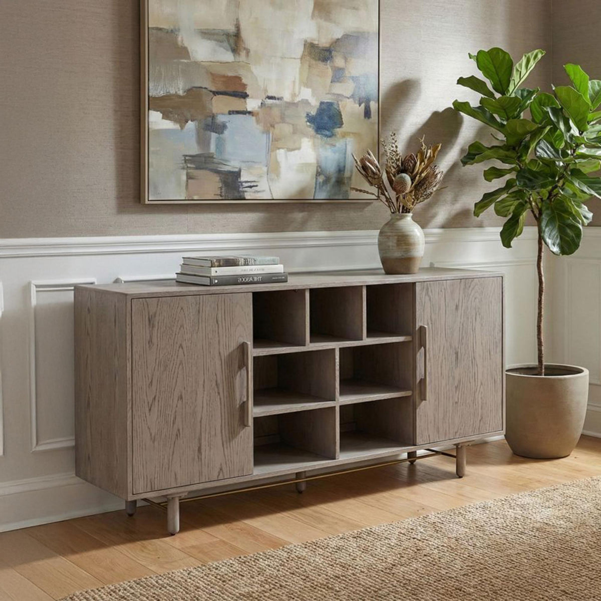 Annaghmore Sideboard Madrid 2 Door Large Grey