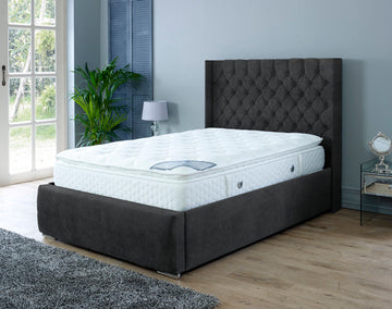 Nylasor Naples Black All Buttoned 3ft Bed