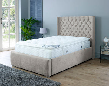 Nylasor Velvet Beige All Buttoned 3ft Bed