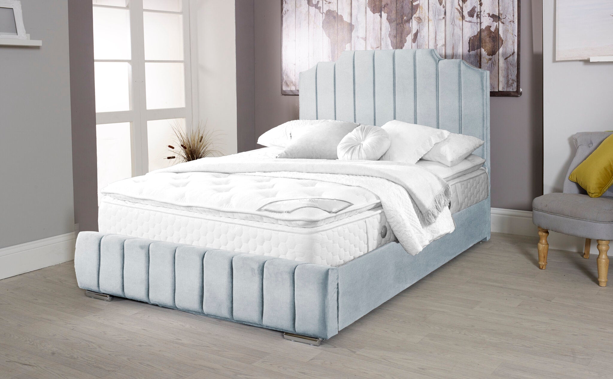 Oced Naples Silver 4ft Small Double Bed