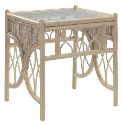 DE Olso Light Oak Lamp Table + Bronze Glass