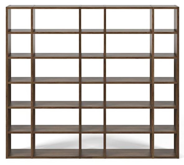 T-Line Modular Walnut Bookcase