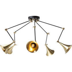 Pendant Lamp Trumpet Brass Spider 5-lite - Kian Furniture