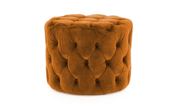 VL Perkins Footstool - Velvet Pumpkin