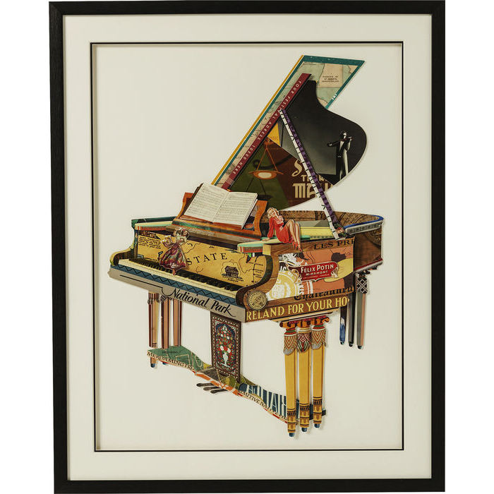 Picture Frame Art Piano 90x72cm