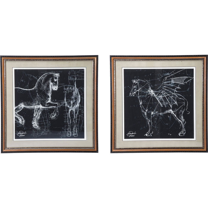Picture Frame Horse Studies 110x110cm Assorted