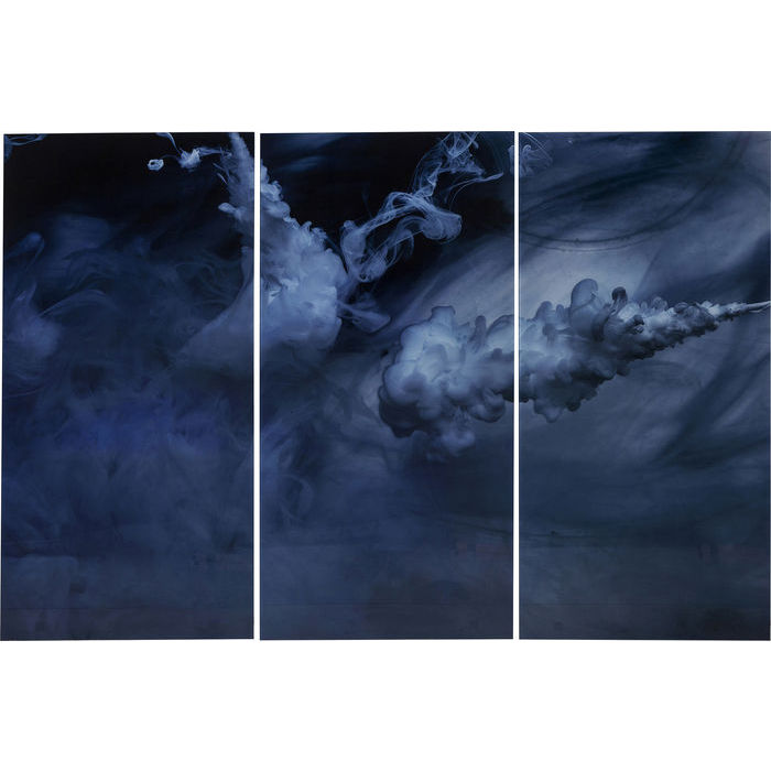 Picture Glass Triptychon Clouds 160x240cm (3/Set)