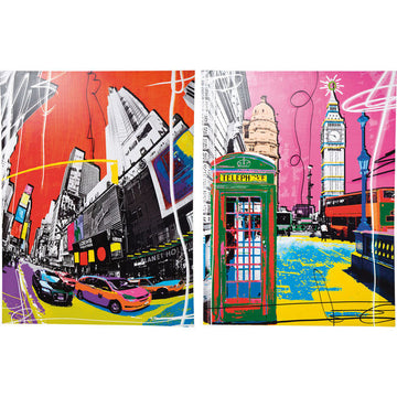 Picture Pop Art Cities 158x120cm Assorted