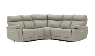 VL Positano Corner Group Electric Reclining - Light Grey