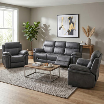 Annaghmore Recliner Sofa Suite Richmond Charcoal Grey