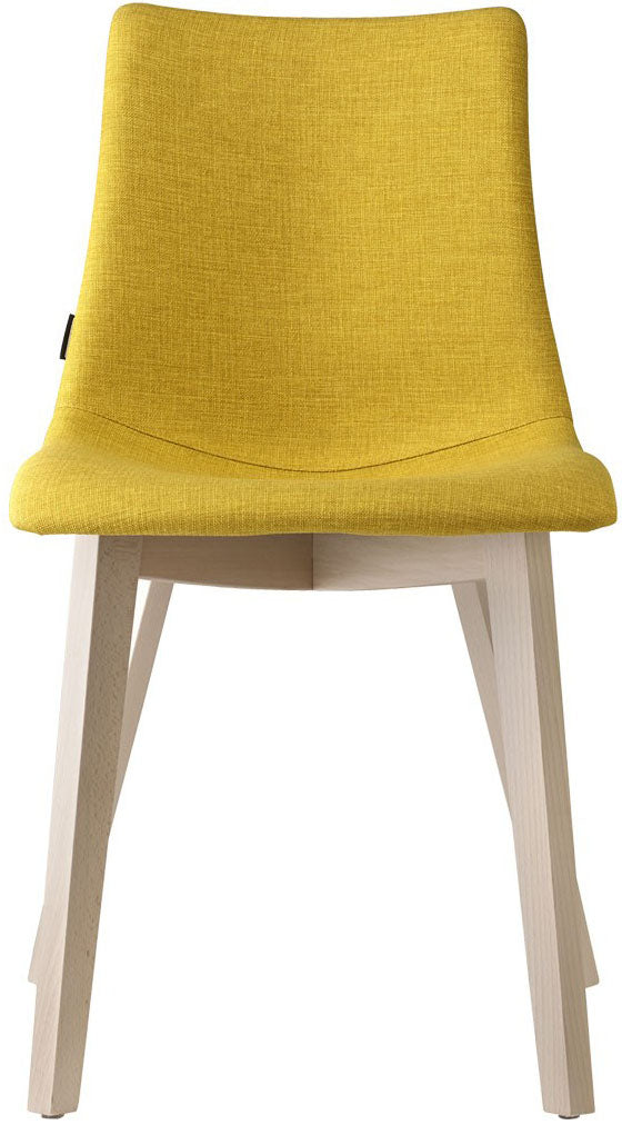 SC Natural Zebra Pop chair with natural beech frame - Mustard Yellow