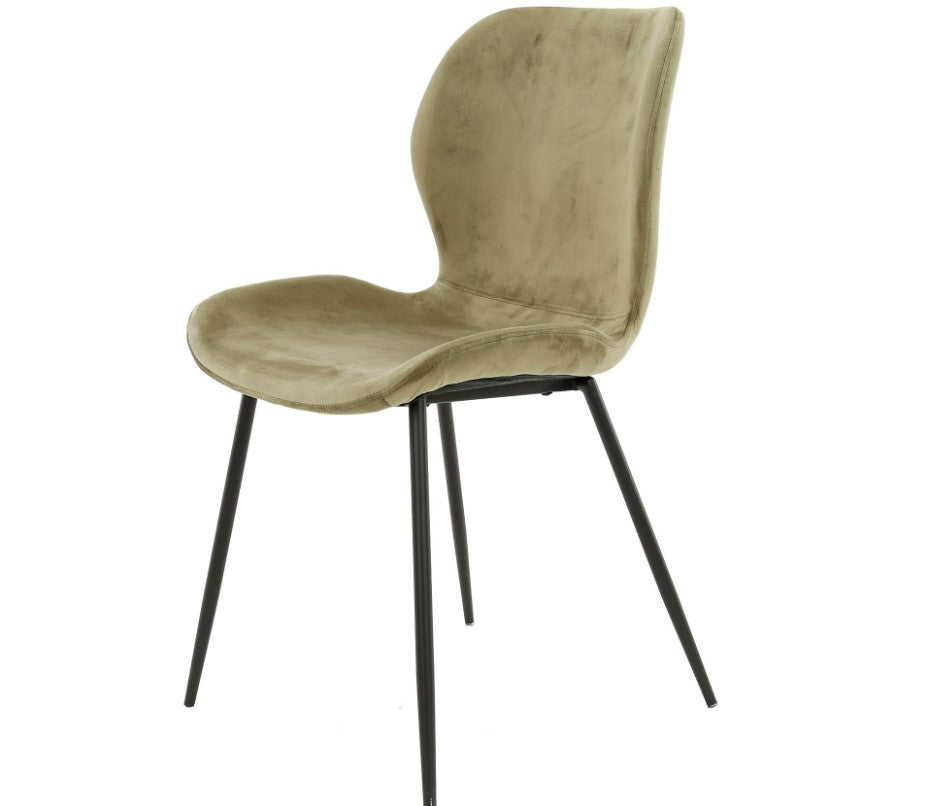 ZI Aria Chair Champagne velvet round tube VPE4